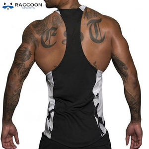 <b>Men's</b> Bodybuilding Fitness <b>Singlets</b> Polyester/Spandex Quick-Dry Breathable High Quality Workout Stringer New Arrival Raccoon - Product Image 4
