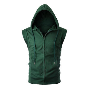 Men Workout Hooded Tank Tops Sports Bodybuilding Stringer Muscle Cut Off T Shirt Men's Sleeveless Gym Hoodies - Product Image 2