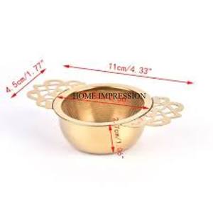 Passoire à thé en fil de métal plaqué or et argenté à double ombre, ustensiles de cuisine de première qualité, outils de fantaisie. - Product Image 3