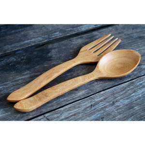 Wooden Cutlery Set With Natural Finished Set of 2 <b>Flatware</b> Perfect for Dining Restaurant Hotel Ware and Kitchenware Use - Product Image 6