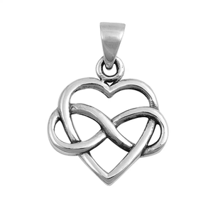 Colgante en forma de corazón infinito hecho a mano de Plata de Ley 925, joyería sencilla más vendida, precio de fabricante, proveedores - Product Image 1