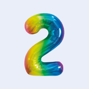 ลูกโป่งปาร์ตี้เลิฟ หมายเลข 2 หลากสี 1M แบบสองด้าน 12 ชิ้น/ถุง - Product Image 1