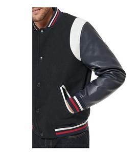 High Quality Leather Men Varsity Jacket Custom Embroidery Logo Letterman Style CollegeBaseballjacket for men - Product Image 5
