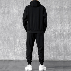 Ensemble 2 pièces personnalisé pour hommes 100% coton survêtement Jogger Sportswear écologique et pas cher/prix raisonnable pour l'hiver - Product Image 4