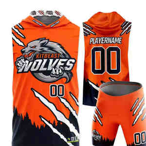 Maillot d'uniforme de football 7v7 pour adultes tissu de compression entièrement sublimé ensemble de drapeaux 7v7 vêtements d'équipe pour hommes - Product Image 3