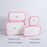 Sac de maquillage en toile pour femmes avec logo, design personnalisé, broderie de lettres, 8 couleurs, épais, imperméable