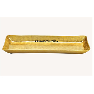 Equipo comercial restaurante Borde de alambre de metal Acero inoxidable Espejo dorado Diseño personalizado Bandeja de servicio decorativa de lujo - Product Image 3