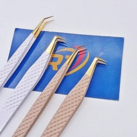 Pince à cils professionnelle, confortable, antistatique, de précision, à pointe isolante en fibre, pour une préhension durable des cils.