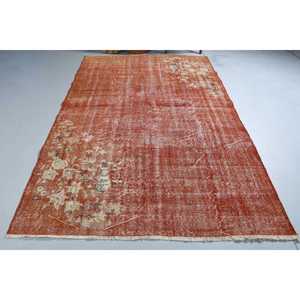 Vintage Large Rug 5.7x8.7 ft, Turkish <b>Red</b> Moroccan <b>Wool</b> Rug - Product Image 3