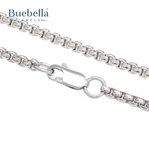 Offre Spéciale de haute qualité 925 argent 18K plaqué or 3mm chaîne boîte ronde pour hommes - Product Image 5