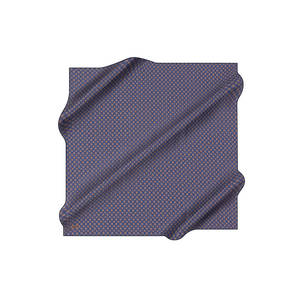 Écharpe carrée en soie bleu marine avec motif logo - Product Image 1