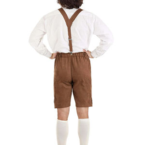 2025 hommes bavarois coton Lederhosen décontracté court Style Oktoberfest avec taille moyenne bouton braguette fermeture léger Anti-rides - Product Image 2