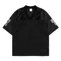 Uniforme de football américain surdimensionné à manches courtes pour hommes, maillot en maille respirante, vente en gros
