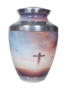 Urnas de cremación para cenizas, urna de recuerdo para adultos, urna biodegradable, dispersión de agua, Vidrio Metálico - Product Image 5