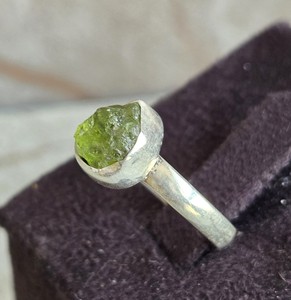 925 Sterling <b>Silver</b> Prehnite <b>Ring</b>, Handcrafted <b>Silver</b> Finish, Handcrafted Gemstone Jewelry Gift for Daily Wear - Product Image 1