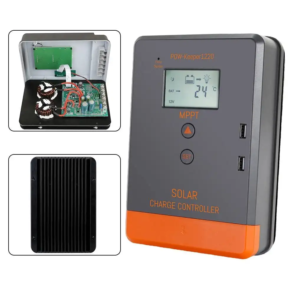 PowMr Controlador de Carregador Solar em estoque 20A/30A/40A 99% Eficiente MPPT Controlador de Carga Solar Carga 12V 24V bateria