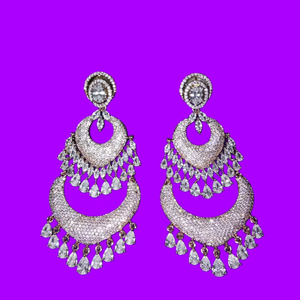 Wholesale High Quality Crystal Diamond Women Earring <b>Set</b> with Ad Stone Fashion <b>Jewelry</b> for Ethnic Wear and Traditional Wear Use - Product Image 3