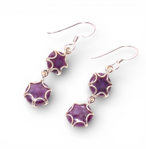 Pendientes de gota de rubí de Plata de Ley 925, diseño étnico hecho a mano, joyería Colgante de Piedra Natural, opción de regalo de boda elegante para mujer - Product Image 4