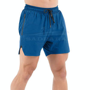 กางเกงขาสั้นสำหรับวิ่งแห้งเร็วของผู้ชายเอวยางยืดระบายอากาศได้ดีลายพื้นแบบลำลอง - Product Image 1