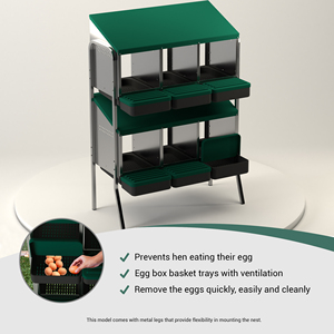 Caja nido de acero galvanizado de calidad superior, caja de nido de colocación de acero galvanizada de calidad superior, gallina feliz, recolección de <span class=keywords><strong>huevos</strong></span> sin complicaciones - Product Image 3