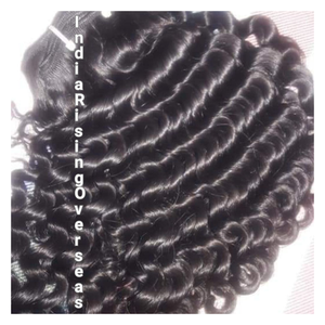 Indian Temple Raw Remy Cheveux Bundles Double Dessiné Qualité Extensions de Cheveux Humains Non Transformés avec Texture Lisse Vague Profonde - Product Image 2