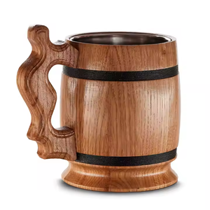 Tasses à bière en bois de style unique Articles de boisson avec poignée Tasses à bière en bois naturel à bas prix à la meilleure qualité - Product Image 6