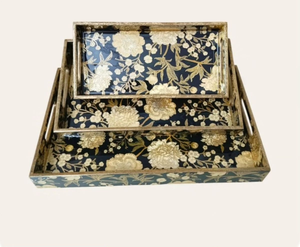 Custom Wooden Meena <b>Printed</b> Tray, Handmade Serving Tray with Traditional Design for Home, Kitchen & Gift Purpose - Product Image 3