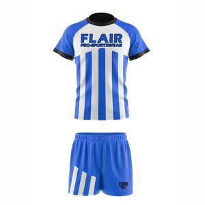 Ensembles d'uniformes de maillots de football confortables et respirants de meilleure qualité au design personnalisé Service OEM pour les jeunes joueurs de sexe masculin Coupe automatisée - Product Image 2