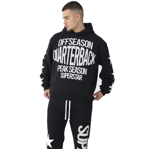 Mens Regular Fit Winter Tracksuit Custom Two Piece Hoodie and <b>Joggers</b> <b>Set</b> 100% Cotton Sportswear with Logo Service - Product Image 6