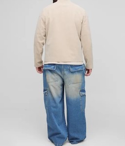 Vaqueros de hombre de corte holgado transpirables, rectos, de algodón de alta calidad, a la moda - Product Image 2