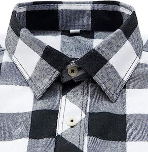 Chemise en flanelle pour homme, chemise à carreaux décontractée, vêtements d'hiver et d'automne - Product Image 6