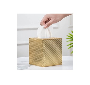 Porte-serviettes en laiton bureau minimaliste maison décor de table boîte à mouchoirs en laiton utilisation à la main pour Offre Spéciale nouveau look meilleure vente - Product Image 3