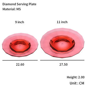 Holar-placa de plástico reutilizable con diseño de diamante, 9 pulgadas, Premium, irrompible - Product Image 3