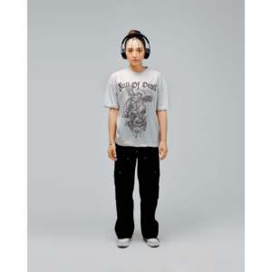 Tissu respirant 100% coton Jersey Fall of Devil - Product Image 1