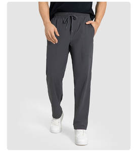 Pantalons de sport d'été pour hommes, séchage rapide, conception de jambe droite longue, fitness en plein air et pantalons décontractés - Product Image 3