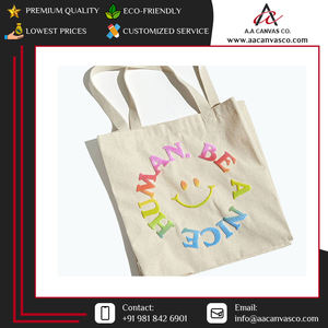 Sac fourre-tout à bandoulière en toile de coton recyclable de haute qualité pour l'épicerie pour les promotions-Vente en gros directe du fabricant - Product Image 3