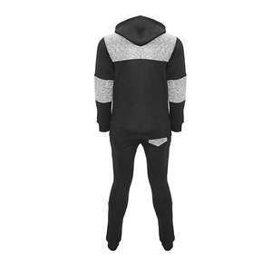 Conjunto Deportivo de Mujer con Capucha, Manga Larga, Diseño de Parches, Bolsillos Delanteros, Ecológico, Transpirable, de Poliéster/Algodón, Informal para Invierno - Product Image 2