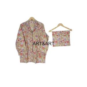 Conjunto de camisa y pantalones de dormir suave, ropa de descanso de algodón orgánico, conjunto de regalo PJ para dama de honor, Conjunto de pijama de algodón 100% de lujo para mujer - Product Image 2