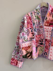 Chaqueta Tradicional India de Algodón con Estampado Floral, Chaqueta Reversible para Mujer, Regalo para Ella - Product Image 3