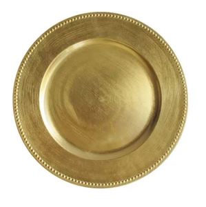 Assiette de présentation de luxe en métal doré à pois, vaisselle de mariage, plat de service décoratif, en promotion - Product Image 4