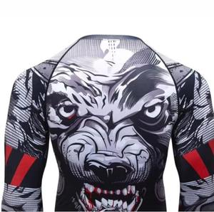 Rashguard MMA personnalisé à manches longues Surf BJJ Anti-UV Séchage rapide Respirant Spandex/Polyester Sublimation Vente en gros - Product Image 3