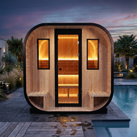 Poêle chauffant d'extérieur en forme de cube pour sauna, service OEM/ODM, construction durable de haute qualité pour jardin, bien-être et spa