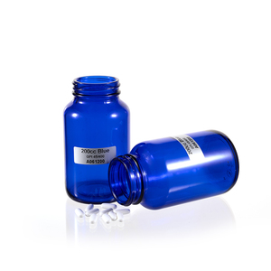 의약품 알약 병 처방전 알약 병 빈 200ml 코발트 블루 알약 병 (정제, 캡슐용) - Product Image 2