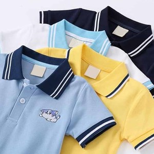 Polos enfants mignons imprimés couleur personnalisée polos respirants à manches courtes - Product Image 5