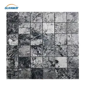 wholesale gray marble tiles grey square mosaics for swim pool hallway wall floor