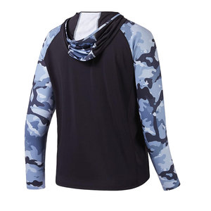 Men's UPF 50 Camo Hooded Fishing Jersey Long Sleeve Cooling Quick Dry SPF Shirts Front Quick Dry SPF Shirts for Sun Protection - Product Image 4