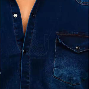 New Arrival 100% Cotton Breathable Quick Dry High Quality <b>Men's</b> <b>Winter</b> Casual Jeans <b>Shirts</b> with Customized Size Made in Pakistan - Product Image 2