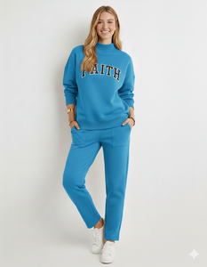 Sweat-shirt décontracté d'hiver pour femme en polaire polyester/coton avec logo personnalisé, écologique et à séchage rapide - Product Image 1