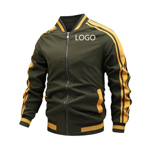 Veste de baseball en toile noire et blanche tendance, broderie sur le devant, bouton unique au dos, style varsity, bomber sportif, respirante - Product Image 2