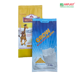 Bolsas de leche de fondo plano reutilizables de 150g y 250g del fabricante de Vietnam Embalaje de alimentos de supermercado Cremallera externa multicolor hecha CPP - Product Image 2